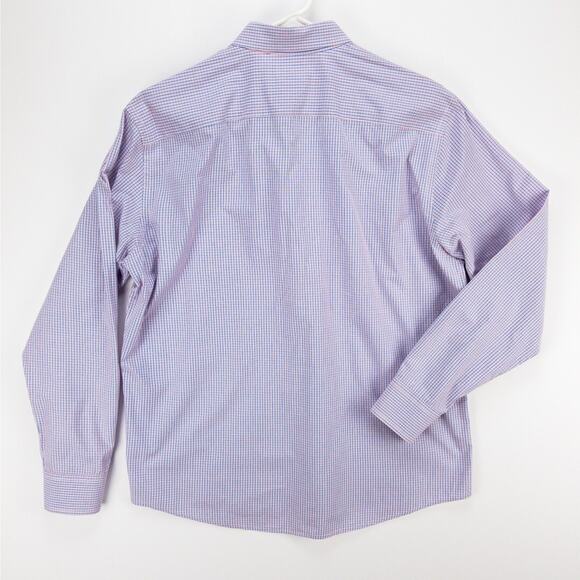 UNTUCKit Men’s Button Down Shirt XL Blue Grid Cotton Long Sleeve Business Casual - Picture 9 of 11